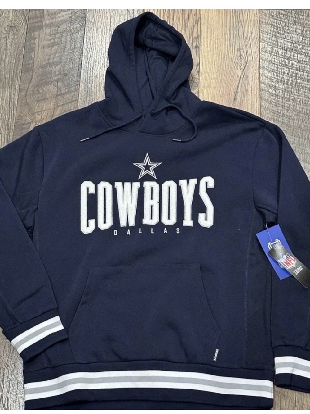 Dallas Cowboys Navy Pullover Hoodie with Front Team Logo